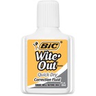 Wite-Out Plus Correction Fluid - Foam Brush Applicator - 20 mL - White - 12 / Box