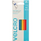 VELCROÂ® One-Wrap Strap - 5 / Pack - 0.50" (12.70 mm) Width x 8" (203.20 mm) Length - Assorted