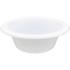 Genuine Joe Reusable Plastic Bowls - Serving - Disposable - White - Plastic Body - 125 / Pack