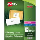 Avery® EcoFriendly Shipping Label - 2" Width x 4" Length - Permanent Adhesive - Rectangle - Laser, Inkjet - White - Paper - 10 / Sheet - 100 Total Sheets - 1000 Total Label(s) - 1000 / Box