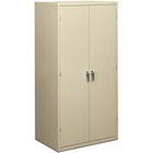 HON Brigade HSC2472 Storage Cabinet - 36" x 24.1" x 72" - 5 x Shelf(ves) - Hinged Door(s) - 256 kg Load Capacity - Adjustable Shelf, Rugged, Reinforced, Welded, Locking Mechanism, Leveling Glide, Heavy Duty, Durable, Tamper Resistant, Sturdy, Removable Lo