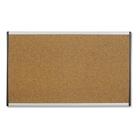Quartet Arc Frame Colored Cork Board - 30" (762 mm) Height x 18" (457.20 mm) Width - Cork Surface - Self-healing, Fade Resistant - Aluminum Frame - 1 Each