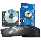 DAC Double Sided CD/DVD Pocket - Sleeve - Polypropylene - Black, Clear - 2 CD/DVD