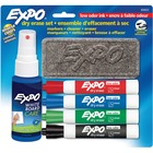 Expo Dry Erase Marker Kit - Chisel Marker Point Style - Black, Blue, Red, Green - 1 / Set