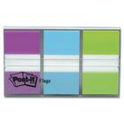 Post-it® Flag Assortment with Dispenser - 20 x Blue, 20 x Purple, 20 x Green - Removable - 60 / Pack