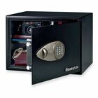 Sentry Safe Security Safe with Electronic Lock - 33.98 L - Electronic, Key Lock - 2 Live-locking Bolt(s) - Internal Size 10.5" x 16.8" x 12.6" - Overall Size 10.6" x 17" x 14.8" - Black - Steel