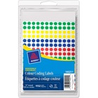 AveryÂ® Color-Coding Label - 1/4" Diameter - Removable Adhesive - Circle - Laser, Inkjet - Assorted - 192 / Sheet - 1152 / Box - Self-adhesive, Write-on Label