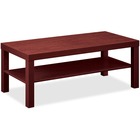 HON BL Series Coffee Table - Laminated Rectangle, Mahogany Top - 20" Table Top Length x 16" Table Top Width x 42" Table Top Depth x 2" Table Top Thickness - Mahogany
