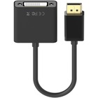 Belkin DisplayPort to DVI Adapter, M/F, 1080p - DisplayPort/DVI Video Cable Adapter for Video Device, Computer, Monitor, Projector, HDTV, Notebook, Tablet - First End: 1 x 20-pin DisplayPort Digital Audio/Video - Male - Second End: 1 x 24-pin DVI Digital Video - Female - Supports up to 1920 x 1080 - Black