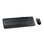 Microsoft Wired Desktop 600 Keyboard and Mouse - Keyboard - Cable Keys - USB - English (Canada) - Mouse - Cable - Optical - USB