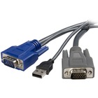 StarTech.com 10 ft Ultra-Thin USB VGA 2-in-1 KVM Cable - Type A Male USB