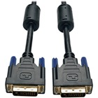 Tripp Lite 15ft DVI Dual Link Digital TMDS Monitor Cable Molded DVI-D M/M 15' - 15 ft Video Cable - First End: 1 x DVI-D (Dual-Link) Digital Video - Male - Second End: 1 x DVI-D (Dual-Link) Digital Video - Male - Black
