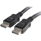 StarTech.com 50 ft DisplayPort Cable with Latches - M/M - Male DisplayPort - Male DisplayPort - 50ft - Black