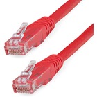 StarTech.com 15ft CAT6 Ethernet Cable - Red Molded Gigabit - 100W PoE UTP 650MHz - Category 6 Patch Cord UL Certified Wiring/TIA - 15ft Red CAT6 Ethernet cable delivers Multi Gigabit 1/2.5/5Gbps & 10Gbps up to 160ft - 650MHz - Fluke tested to ANSI/TIA-568