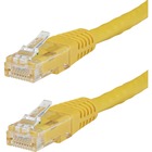 StarTech.com 4ft CAT6 Ethernet Cable - Yellow Molded Gigabit CAT 6 Wire - 100W PoE RJ45 UTP 650MHz - Category 6 Network Patch Cord UL/TIA - 4ft Yellow CAT6 Ethernet cable delivers Multi Gigabit 1/2.5/5Gbps & 10Gbps up to 160ft - 650MHz - Fluke tested to A