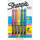 Sharpie Accent Highlighter - Liquid Pen - Micro Marker Point - Chisel Marker Point Style - Pink, Green, Orange, Yellow, Blue Pigment-based Ink - 5 / Set