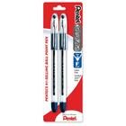 Pentel R.S.V.P Ballpoint Stick Pen - Fine Pen Point - 0.7 mm Pen Point Size - Refillable - Blue - Clear Barrel - 2 / Pack