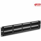 TRENDnet 48-Port Cat6 Unshielded Patch Panel, Wallmount Or Rackmount, Compatible With Cat3,4,5,5e,6 Cabling, For Ethernet, Fast Ethernet, Gigabit Applications, Black, TC-P48C6 - Cat6 48-port Unshielded Patch Panel