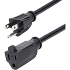 StarTech.com 6ft NEMA Power Cord with 125 Volts at 13 Amps - 16 AWG Power Extension Cable Cord - NEMA 5-15R to NEMA 5-15P (PAC1016) - Power Extension Cable - 6ft 5-15R to 5-15P Power Cord - 6ft power extension cord - 6ft nema power cord -6ft nema extensio