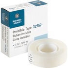 Business Source Invisible Tape Dispenser Refill Roll - 36 yd (32.9 m) Length x 0.75" (19.1 mm) Width - 1" Core - 1 Roll - Clear