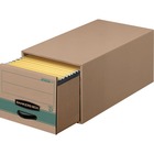 Recycled Stor/DrawerÂ® Steel Plusâ„¢ - Legal - Internal Dimensions: 15.50" (393.70 mm) Width x 23.25" (590.55 mm) Depth x 10.38" (263.52 mm) Height - External Dimensions: 16.8" Width x 25.5" Depth x 11.5" Height - Media Size Supported: Legal - Heavy Duty - Stackable - Fiberboard, Steel, Plastic - Kraft, Green - For File - Recycled - 6 / Carton