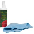 Compucessory LCD/Plasma Screen Cleaner with Cloth - For Display Screen - 236.59 mL - Alcohol-free - 1 Kit - Green