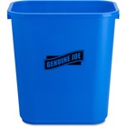 Genuine Joe 28-1/2 Quart Recycle Wastebasket - 26.97 L Capacity - Rectangular - 15" Height x 14.5" Width x 10.5" Depth - Blue, White - 1 Each