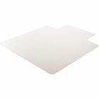 Lorell Medium Pile Wide Lip 60" Chairmat - Carpeted Floor - 60" (1524 mm) Length x 46" (1168.40 mm) Width x 0.17" (4.39 mm) Thickness - Lip Size 12" (304.80 mm) Length x 25" (635 mm) Width - Vinyl - Clear