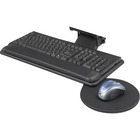 Safco Swivel Mouse Tray Adjustable Keyboard Platform - 18.5" Width x 9.5" Depth - Black