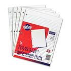 Hilroy Figuring Pad - 96 Sheets - 0.31" Ruled - 8 3/8" x 10 7/8" - White Paper - 5 / Pack