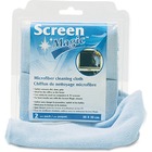 Exponent Microport Screen Magic Cleaning Cloth - For Lens, Display Screen, Desktop Computer - Lint-free - MicroFiber - 2 / Pack - Blue