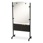 ACCO 59468 Double-Sided Total Erase Mobile Easel - 31" (2.6 ft) Width x 72" (6 ft) Height - Black Steel Frame - 1 Each