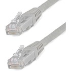 StarTech.com 25ft CAT6 Ethernet Cable - Gray Molded Gigabit - 100W PoE UTP 650MHz - Category 6 Patch Cord UL Certified Wiring/TIA - 25ft Gray CAT6 Ethernet cable delivers Multi Gigabit 1/2.5/5Gbps & 10Gbps up to 160ft - 650MHz - Fluke tested to ANSI/TIA-568-2.D Category 6 - 24 AWG stranded 100% copper UL Rated wire (E132276-A) - 100W PoE - 25 foot - ETL - Molded UTP patch cord