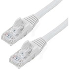 StarTech.com 3ft CAT6 Ethernet Cable - White Snagless Gigabit - 100W PoE UTP 650MHz Category 6 Patch Cord UL Certified Wiring/TIA - 3ft White CAT6 Ethernet cable delivers Multi Gigabit 1/2.5/5Gbps & 10Gbps up to 160ft - 650MHz - Fluke tested to ANSI/TIA-568-2.D Category 6 - 24 AWG stranded 100% copper UL Rated wire (E132276-A) 100W PoE - 3 foot - ETL - Snagless UTP patch cord