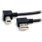 StarTech.com 3 ft A Right Angle to B Right Angle USB Cable - M/M - USB - 3 ft - 1 x Type A Male USB - 1 x Type B Male USB