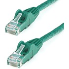 StarTech.com 15ft CAT6 Ethernet Cable - Green Snagless Gigabit - 100W PoE UTP 650MHz Category 6 Patch Cord UL Certified Wiring/TIA - 15ft Green CAT6 Ethernet cable delivers Multi Gigabit 1/2.5/5Gbps & 10Gbps up to 160ft - 650MHz - Fluke tested to ANSI/TIA-568-2.D Category 6 - 24 AWG stranded 100% copper UL Rated wire (E132276-A) 100W PoE - 15 foot - ETL - Snagless UTP patch cord