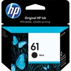 HP 61 Original Ink Cartridge - Single Pack - Inkjet - Standard Yield - 170 Pages - Black - 1 Each