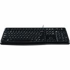 Logitech K120 Plug-and-Play USB Keyboard - Cable Connectivity - USB Interface - Rugged - English - PC - Black