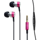 iHome iB24 Earset - Stereo - Mini-phone (3.5mm) - Wired - 32 Ohm - 20 Hz - 20 kHz - Earbud - Binaural - Open - 3.9 ft Cable - Pink