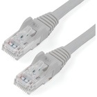 StarTech.com 15ft CAT6 Ethernet Cable - Gray Snagless Gigabit - 100W PoE UTP 650MHz Category 6 Patch Cord UL Certified Wiring/TIA - 15ft Gray CAT6 Ethernet cable delivers Multi Gigabit 1/2.5/5Gbps & 10Gbps up to 160ft - 650MHz - Fluke tested to ANSI/TIA-568-2.D Category 6 - 24 AWG stranded 100% copper UL Rated wire (E132276-A) 100W PoE - 15 foot - ETL - Snagless UTP patch cord