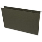 Business Source Standard Hanging File Folders - Legal - 8 1/2" x 14" Sheet Size - 11 pt. Folder Thickness - Green - Recycled - 25 / Box