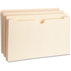 Business Source 1" Expansion Heavyweight File Pockets - Legal - 8 1/2" x 14" Sheet Size - 1" Expansion - Straight Tab Cut - 11 pt. Folder Thickness - Manila - Recycled - 50 / Box