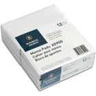 Business Source Plain Memo Pads - 100 Sheets - Plain - Glue - 16 lb Basis Weight - 3" x 5" - White Paper - 12 / Dozen