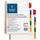 Business Source Tear-resistant Tab Index Dividers - 8 x Divider(s) - 8 Tab(s)/Set - 8.50" Divider Width x 11" Divider Length - Letter - White Divider - Multicolor Tab(s) - 8 / Set