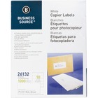 Business Source Copier Shipping Labels - 2" Width x 4 1/4" Length - Rectangle - White - 10 / Sheet - 1000 / Pack
