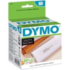 Dymo High-Capacity Address Labels - Permanent Adhesive - 1 1/8" Width x 3 1/2" Length - Rectangle - Direct Thermal - White - Paper - 260 / Roll - 520 / Box