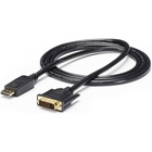 StarTech.com 6ft (1.8m) DisplayPort to DVI Cable, 1080p Video, DisplayPort to DVI-D Adapter/Converter Cable, DP 1.2 to DVI Monitor Cable - 6ft Passive DP 1.2 to DVI-D single-link cable connects DVI monitor; 1920x1200/1080p 60Hz; HBR2/HDCP 1.4; EDID - DisplayPort to DVI cable for DP++ source - Video adapter cable prevents signal loss - Latching DP connector; Gold plated DVI connector