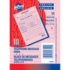 MeadWestvaco 46554 Telephone/Message Pad - 50 Sheet(s) - 5" x 3 1/2" Sheet Size - Pink Sheet(s) - 10 / Pack