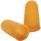 Swingline Rubber Finger Tips - #12 with 0.69" (17.46 mm) Diameter - Medium/Large Size - Rubber - Amber - 1 Dozen