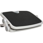 Business Source Adjustable Footrest - Non-skid - 17.75" (450.85 mm) x 14" (355.60 mm) x 3.75" (95.25 mm) - Gray, Black
